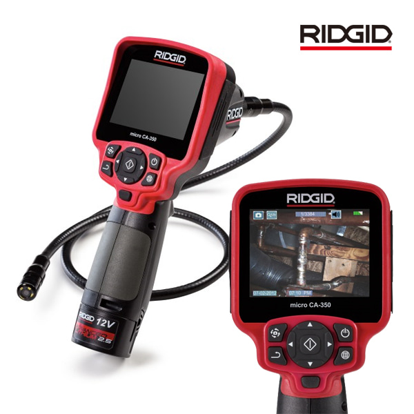 [리지드][RIDGID 공식 수입원](55898) 리지드 마이크로 산업용 휴대용 배관 내시경 카메라 CA-350, 배관내시경, 관로탐지기, 산업용내시경 / RIDGID CA350 / CA350
